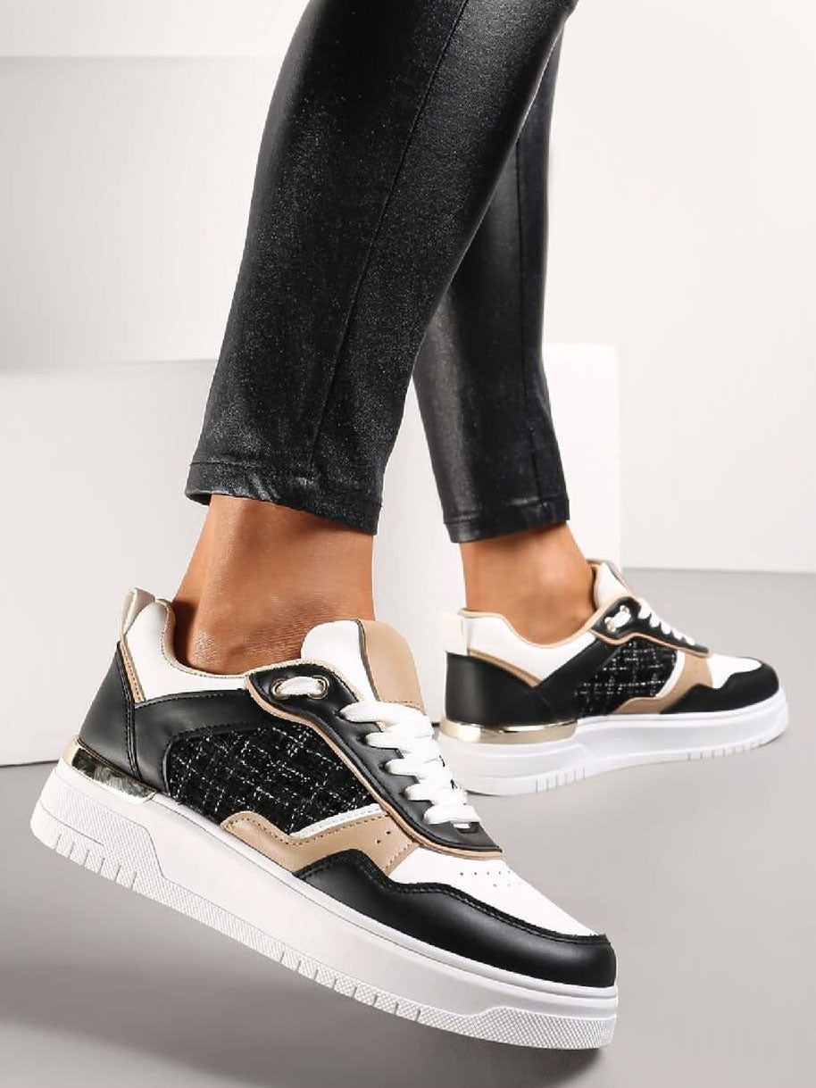 Nana - Coola sneakers med tyg i tweedlook